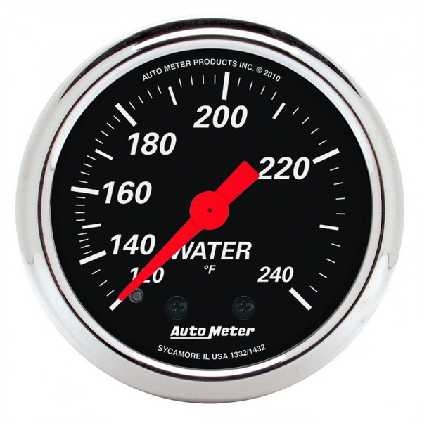 2-1/16" WATER TEMPERATURE, 120-240 F, DESIGNER BLACK